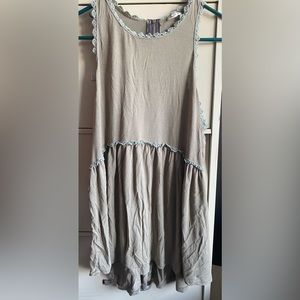 Women’s Summer Dress Pol Size Medium Pre-owned Zip-Up Floral Green